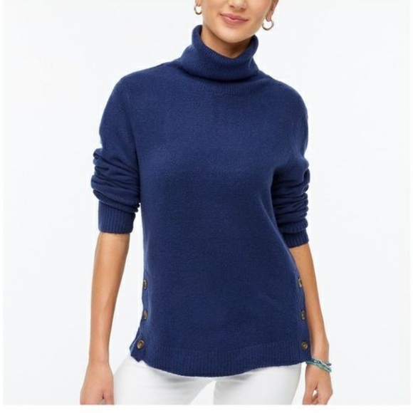 J.Crew Button Turtleneck Sweater in Extra-Soft Yarn - Picture 13 of 14